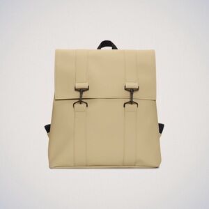 Rains MSN tag beige Backpack for Men/Women/Unisex
